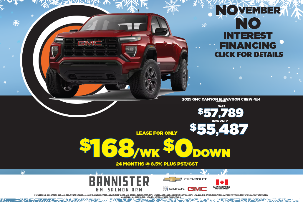 November No Interest – 2025 Canyon