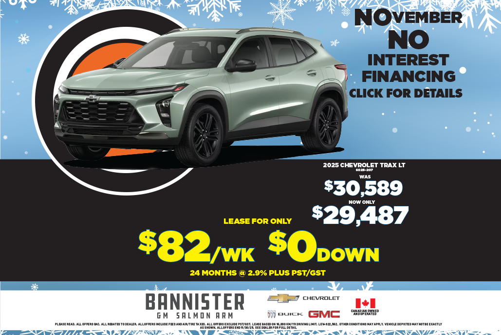 November No Interest – 2025 Trax